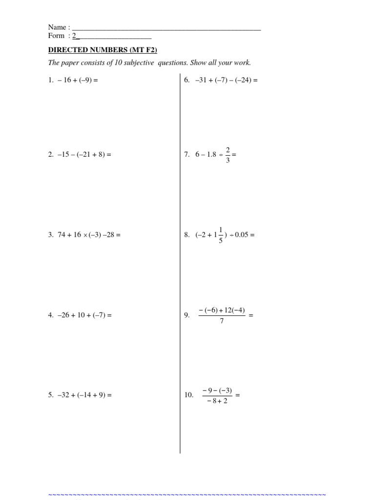 The Paper Consists of 10 Subjective Questions. Show All Your Work | PDF