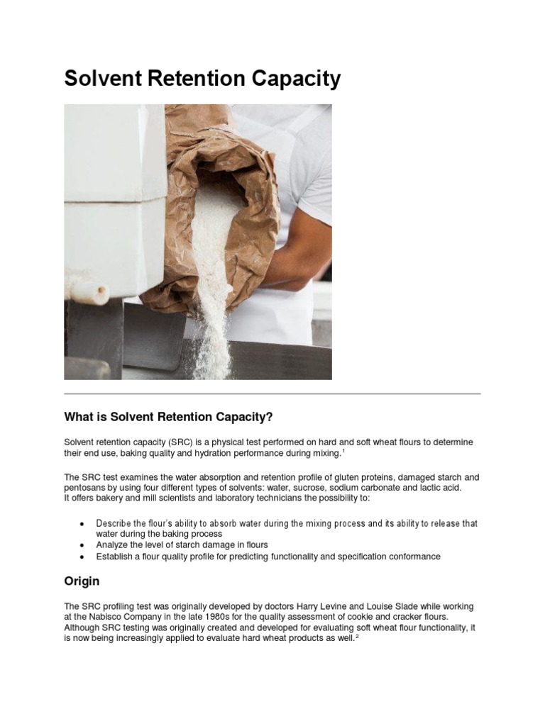Solvent Retention Capacity in Wheat Flour | PDF | Flour | Breads