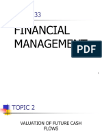Topic 2 Valuation of Future Cash Flows