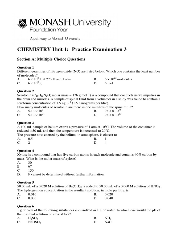 Chemistry unit 1 practice exam 3 descargar gratis pdf