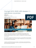 Corrigé DCG 2020 UE9 Dossier 2 _ Opérations Courantes