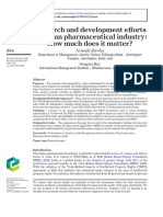 Research and Development e Fforts in Indian Pharmaceutical Industry: How Much Does It Matter?