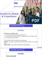 Modals, Auxilaries, Prepositions