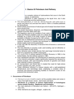 Chapter I: Basics of Petroleum and Refinery: Series Namely Parafins, Napthenes and Aromatics