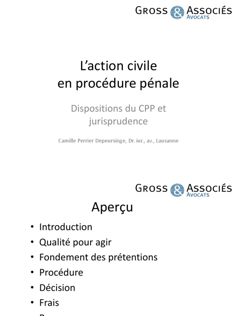 Action Civile Au Penal - Jeune Barreau | PDF | Plainte | Justice