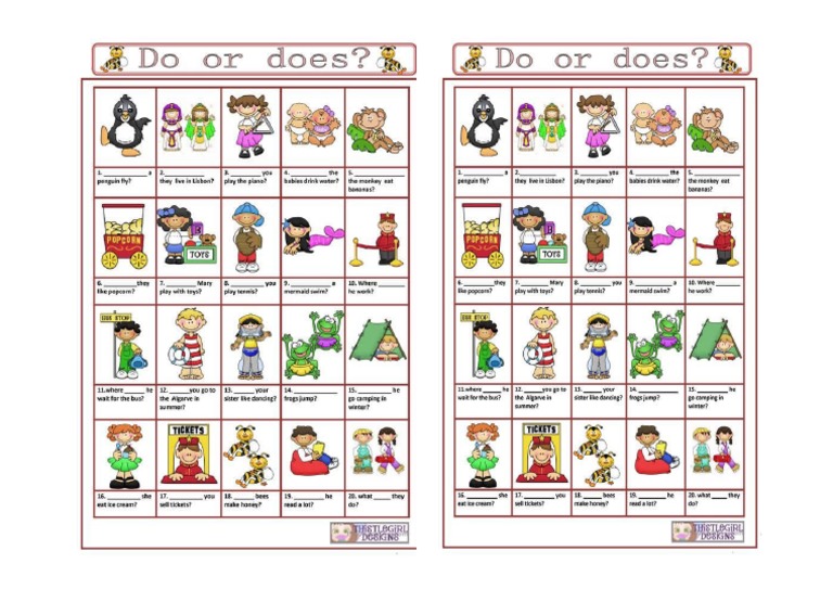 Do does exercise pdf