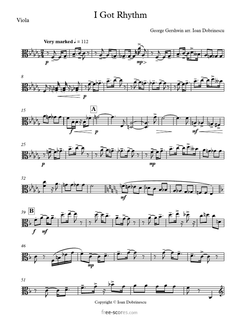 (Free Scores - Com) Gershwin George Got Rhythm Got Rhythm Viola 2594 ...