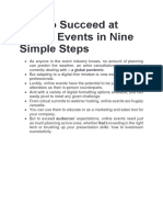How To Succeed at Online Events in Nine Simple Steps