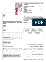 Prova de Biologia sobre reprodução e ciclo menstrual