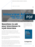 Questions To Ask Your Interviewer