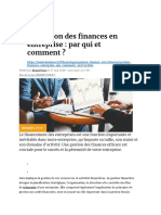 La Gestion Des Finances en Entreprise