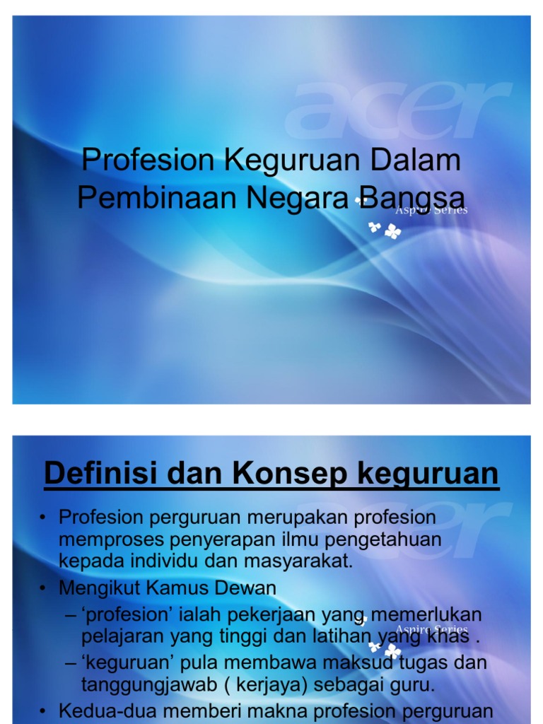 Profesion Keguruan Dalam Pembinaan Negara Bangsa Pdf