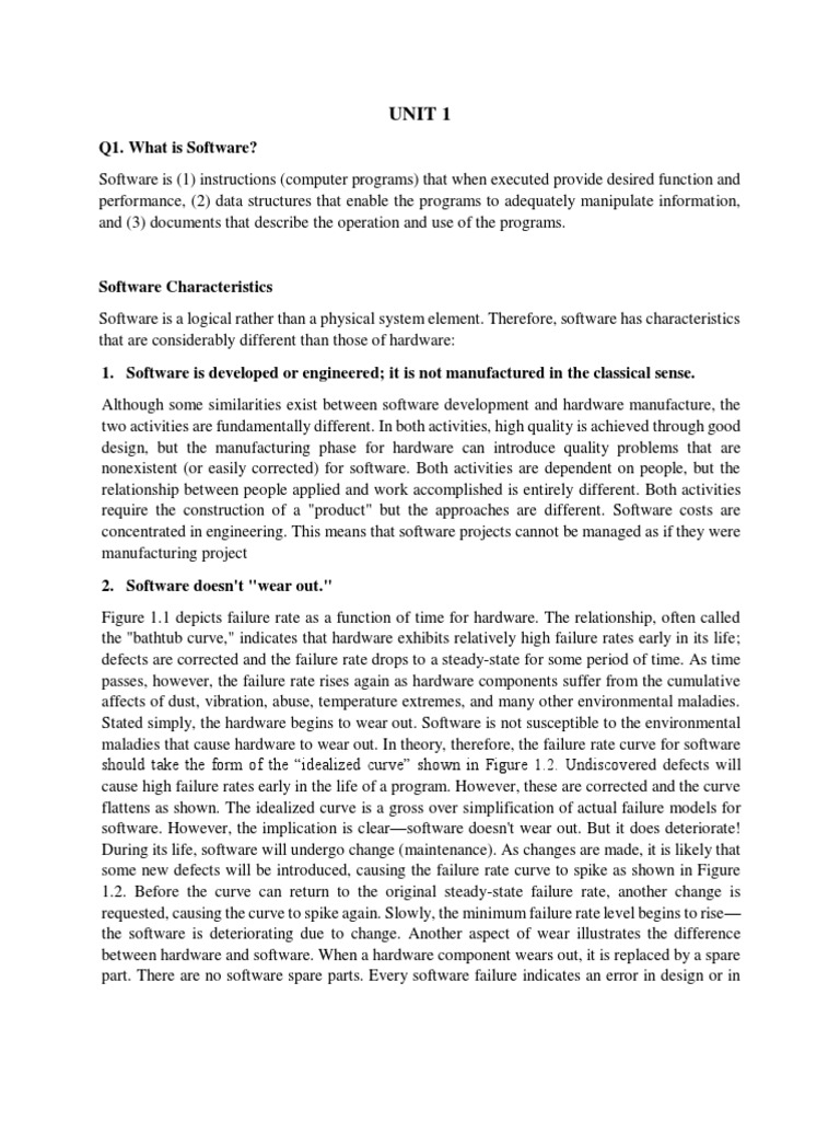 UNIT 1 - Software Engineering | PDF | Agile Software Development