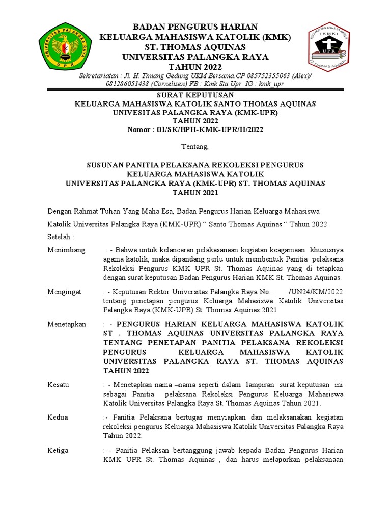 Contoh Sk Panitia Pdf