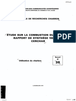 R/T:Tude Sur La Combustion Du Charbon Rapport de Synthèse 1962-1970 Cerchar