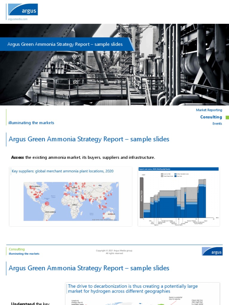 Argus Green Ammonia Strategy Report - Sample | PDF | Technology ...