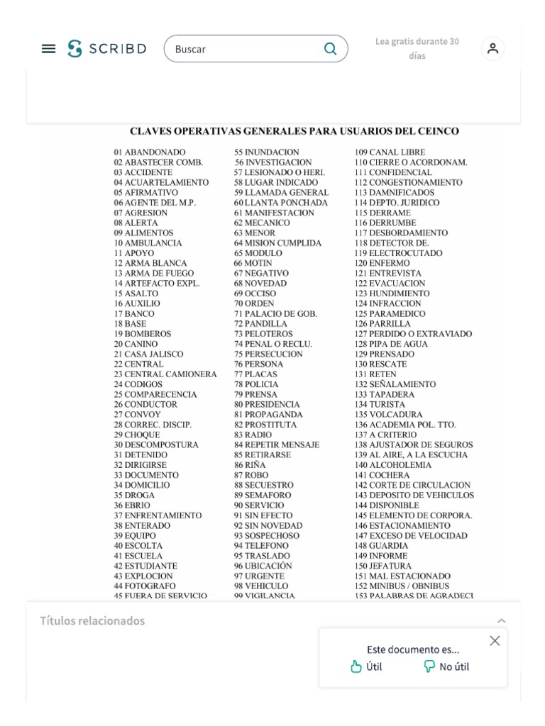 Claves Policiales PDF