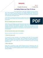 20 Workplace Safety Rules and Tips To Know: Safetyinfo