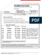 Parcelamento de fatura cartão Santander até 12x R$107,19