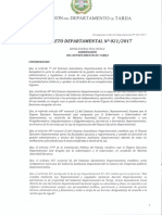 Decreto Departamental 021 2017