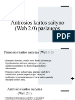 Antrosios Kartos Saityno (Web 2.0) Paslaugos