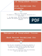 Emergence of Bangladesh Course Book Review Guidelines