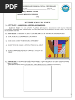 Prova de Artes para 3º Ano Escolar | PDF
