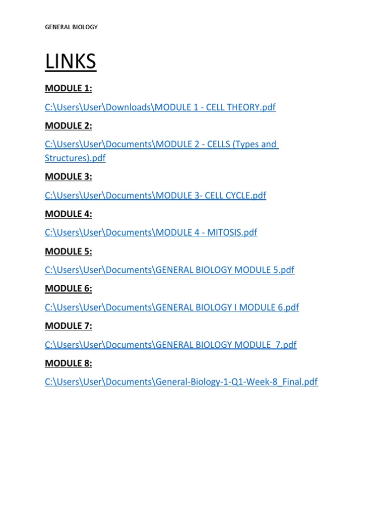 General Biology Modules Overview | PDF | Computers