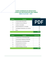 Matriz Tecnologo Producao Multimidia