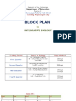 Block Plan in Biology SEC 2011 2012