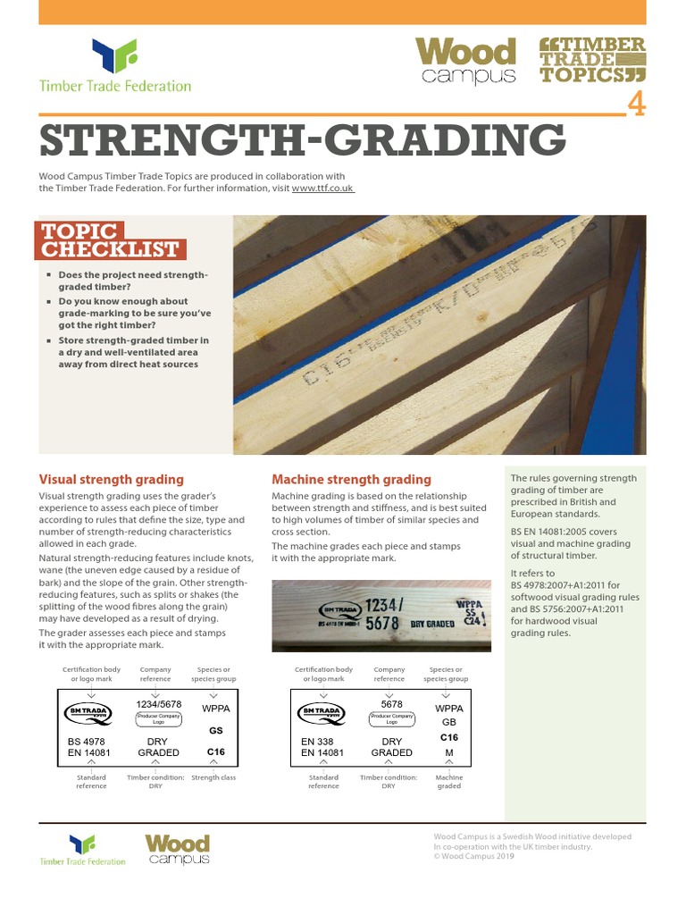 Timber Strength Grading PDF Lumber Wood