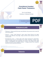 Referat - Konsiderasi Anestesi Pada Pasien Thalasemia