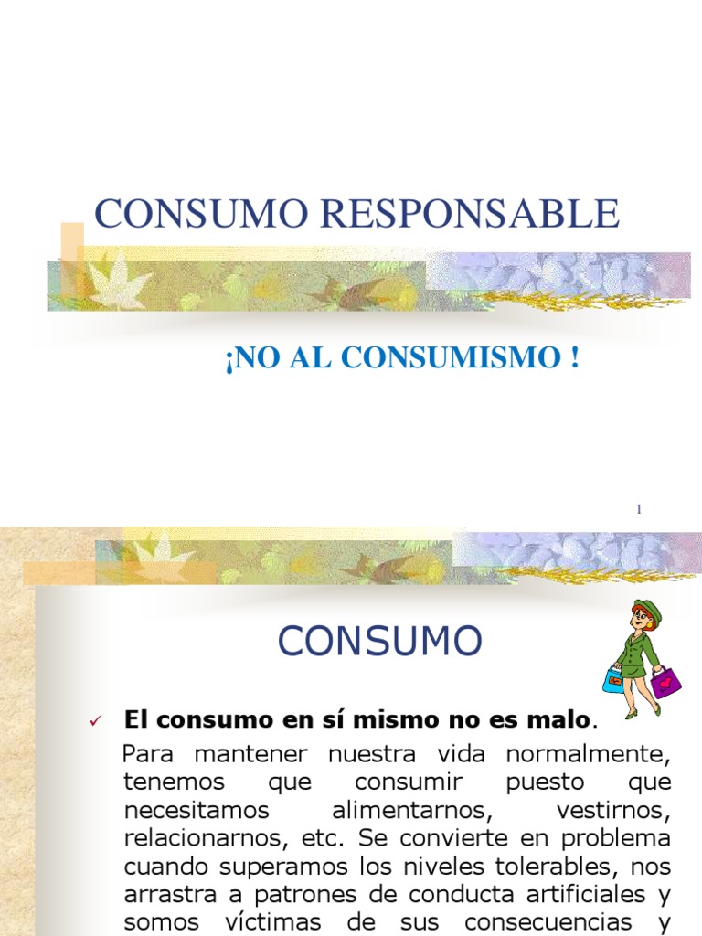 Consumo Responsable Pdf Consumo Economía Consumismo