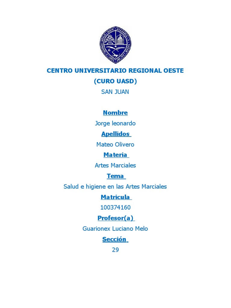 Salud e higienes en las artes marciales pdf mente autoestima