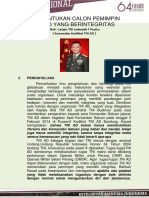 Pembentukan Calon Pemimpin Tni Ad Yang Berintegritas: Oleh: Letjen TNI Lodewijk F Paulus (Komandan Kodiklat TNI AD)