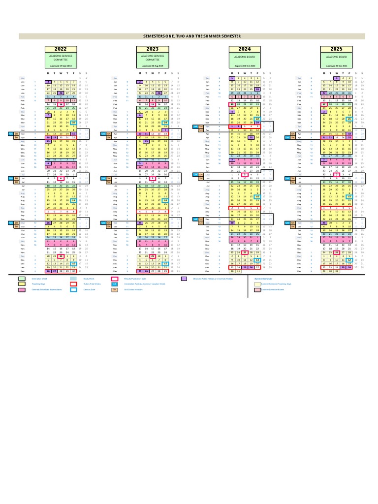 Approved Academic Calendar 2022 2025 | PDF | Academic Term | Academia