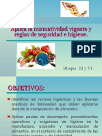 Bloque 3 y 6 Normas de Higiene y Seguridad Alimentaria