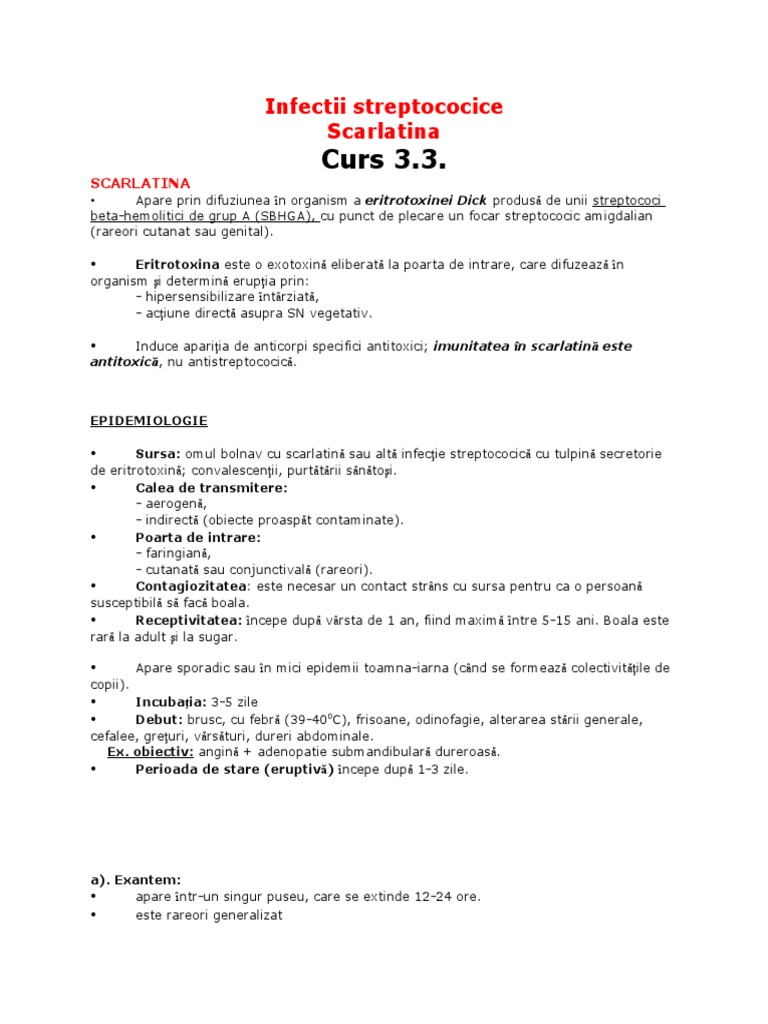 Curs 3.3. Infectii Streptococice | PDF