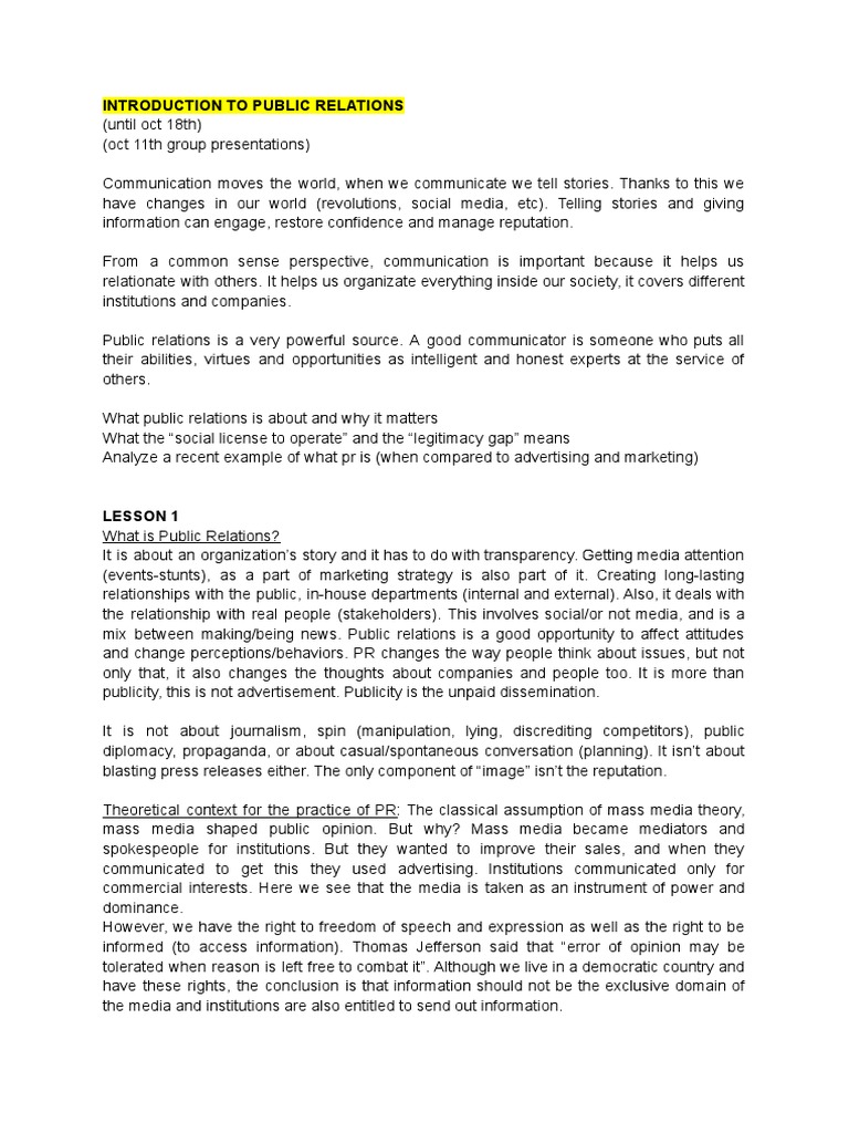 Introduction to public relations apunteak pdf public relations