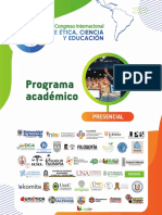 Programación PRESENCIAL III Congreso Internacional de Ética, Ciencia y Educación.