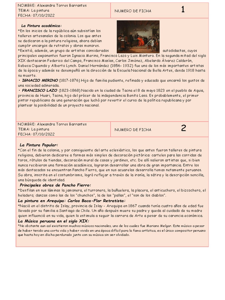 Evolución de la Pintura Académica Peruana | PDF | Pinturas | Las artes