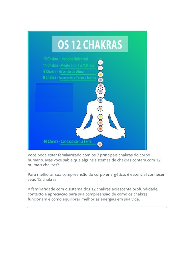12 Chacras | PDF | Chacra | Corpo humano