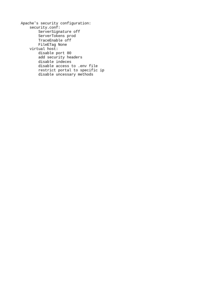 Apache Security Configuration Guide | PDF