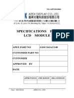 APEX 16-Character LCD Module Specifications