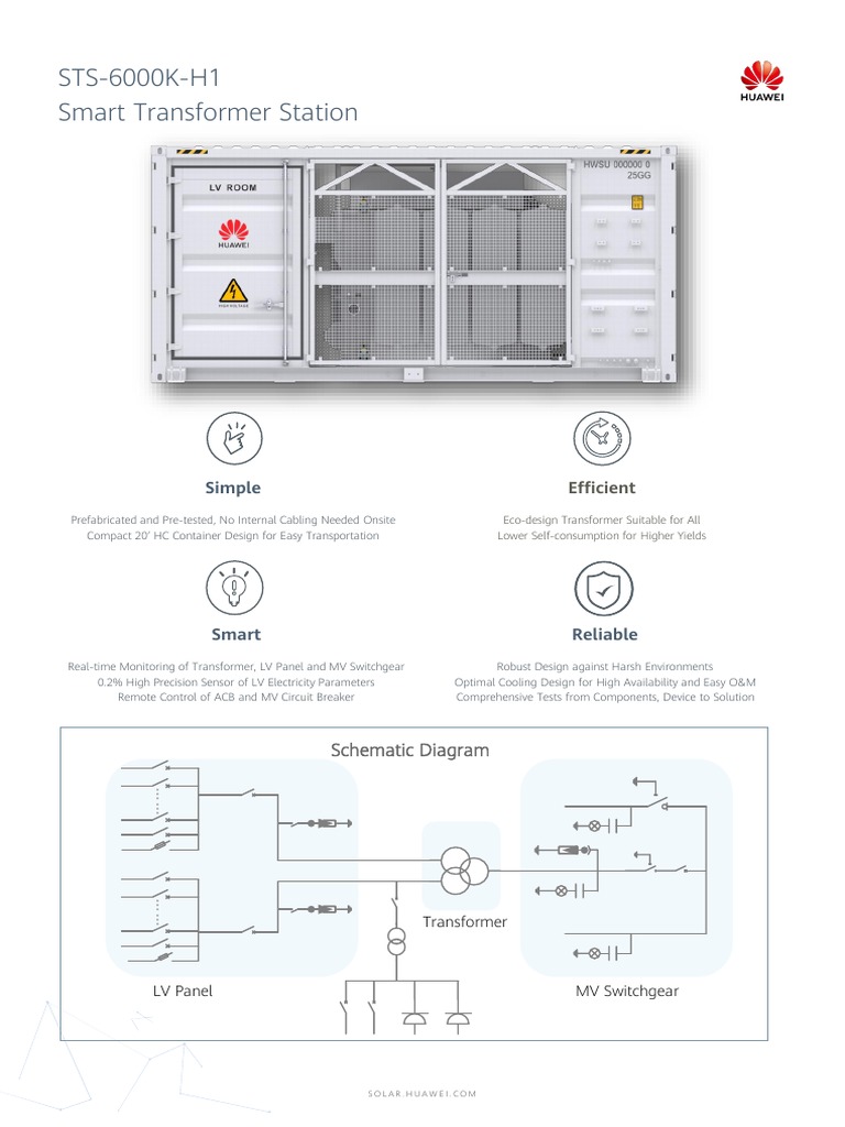 Huawei STS-6000K-H1 Overview | PDF | Transformer | Power Inverter