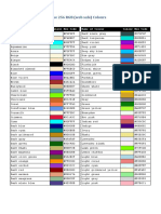 Names and Hex Codes of The 256 RGB (Web Safe) Colours: Alphabetical Listing