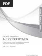 Download LG Split Type Aircon User Manual by Art Del R Salonga SN60179562 doc pdf