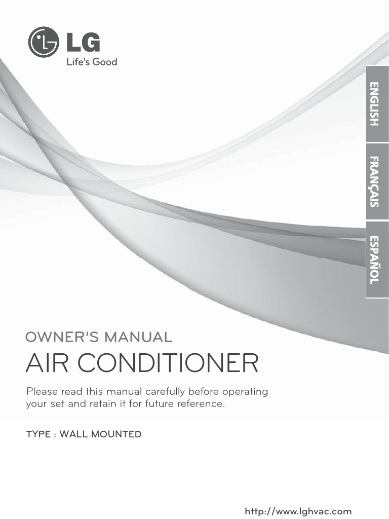 Lg Split Type Aircon User Manual Air Conditioning Electrical Connector