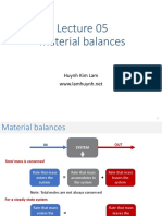 Lecture 05 - Material Balances