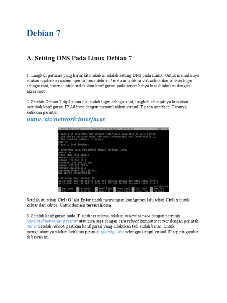 Setting DNS dan Web Server Debian 7 | PDF